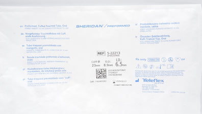 Teleflex 5-22213 Preformed, Cuffed Tracheal Tube, Oral 6.5ID x 8.9OD x 23mm